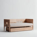 Tweepersoonsbed van massief hout voor de slaapkamer met opbergruimte - 190 x 90 x 70cm